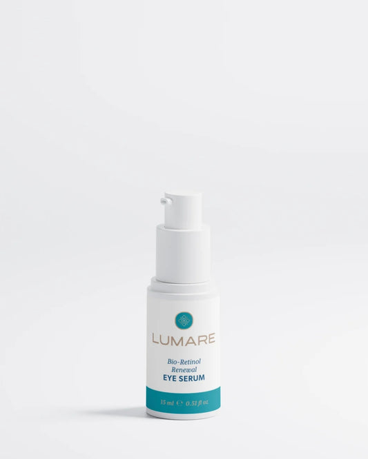Lumare skincare Bio-Retinol Renewal Eye Serum  bottle on a white background